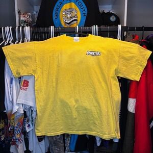 Vintage Blink-182 Crappy Since 1992 T Shirt XL Yellow M&O Y2K Band Tee